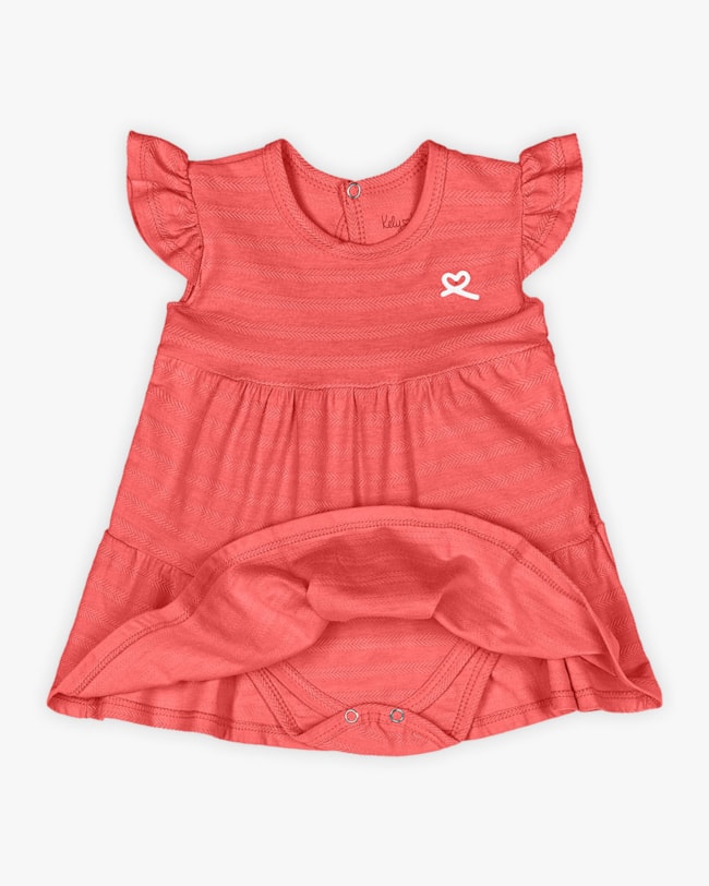 Body Vestido Bebê em Algodão - Kely Kety - Lagosta-9972568b-04a8-4ecf-9135-2db05c93b47c