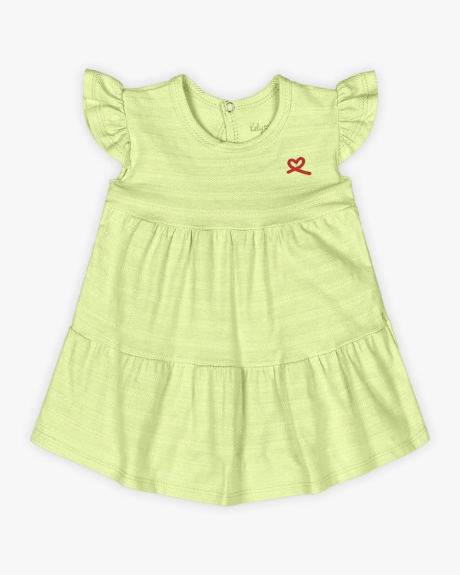 Body Vestido Bebê em Algodão - Kely Kety - Matcha-59c37416-ec6b-4a4e-a677-f0e512f8cd7b
