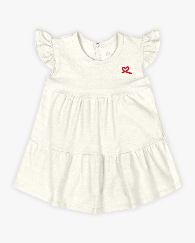 Body Vestido Bebê em Algodão - Kely Kety - Natural G-46495939-0b03-45a3-81ad-479776ec9f56