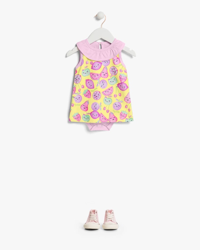 Body Vestido Bebê em Meia Malha Estampado - Kely Kety - Astral-P-d6c7dd72-c8c6-426e-b4ec-b5356a537cf8