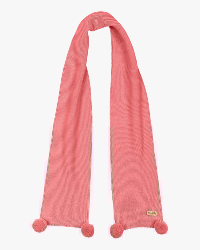 Cachecol Infantil Menina em Tricô Kely Kety - Rosa-2adbb1c8-7f8e-4388-ba7f-1cff3647e0c4