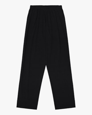 Calça Básica Feminina em Canelado Cereja Rosa Preto