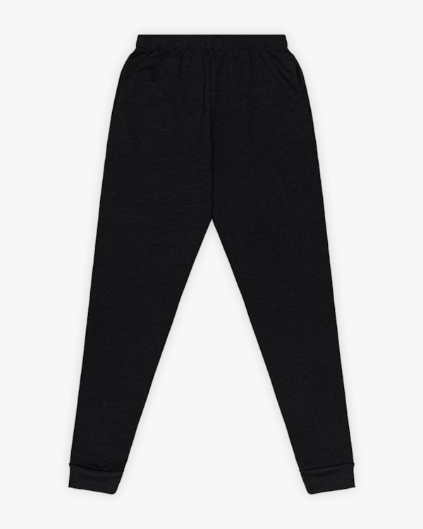 Calça Básica Feminina em Moletom com Bolso - Cereja Rosa - Preto