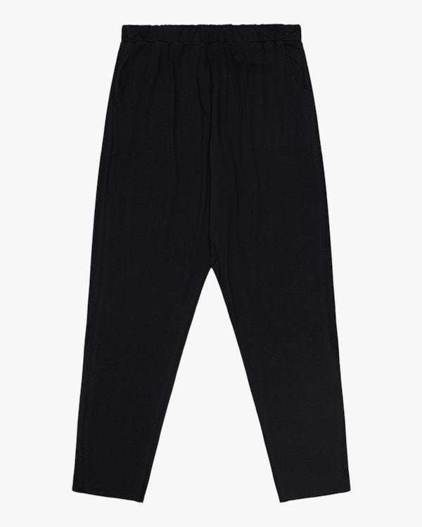 Calça Básica Feminina em Viscose com Bolsos - Cereja Rosa reto