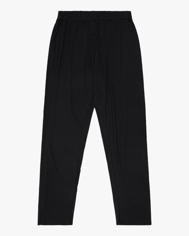 Calça Básica Feminina Plus Size em Viscose - Cereja Rosa - Preto-366ce719-4900-4e54-a155-44d28b004ff3