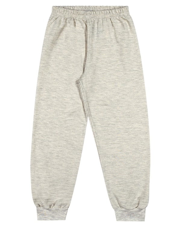 Calça Básica Infantil Masculino em Moletinho - ReiRex - Mescla
