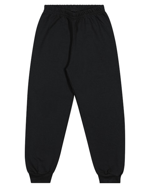 Calça Básica Infantil Masculino em Moletinho - ReiRex - Preto