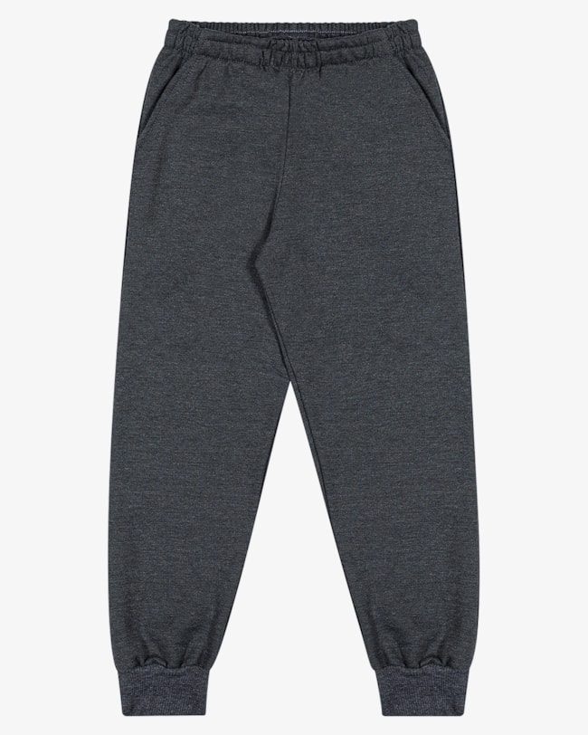Calça Básica Infantil Menino em Moletom ReiRex  Dark Mescla-b9953f56-3cf0-4e41-ae0a-ec8e9403addc