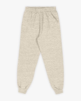 Calça Básica Infantil Menino em Moletom - ReiRex - Mescla