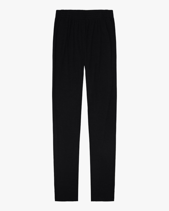 Calça Básica Plus Size em Malha Canelado Cereja Rosa Preto-87c40849-3065-46c7-af1f-8941e29a6072