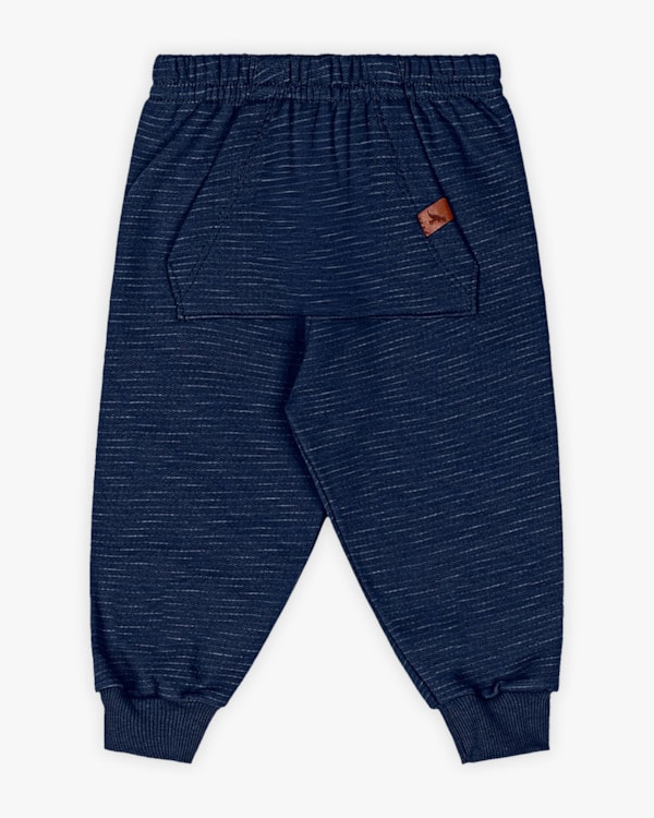 Calça Bebê Menino em Moletom com Bolso Canguru - ReiRex - Oxford
