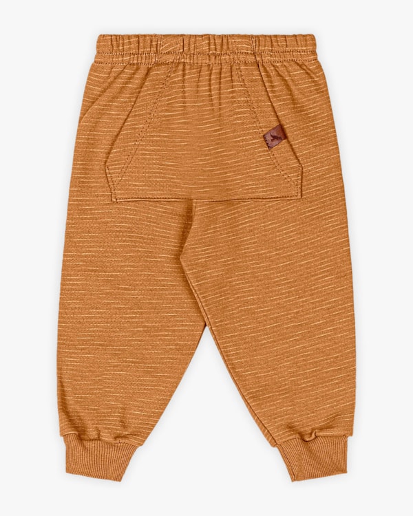 Calça Bebê Menino em Moletom com Bolso Canjuru - ReiRex - Gengibre