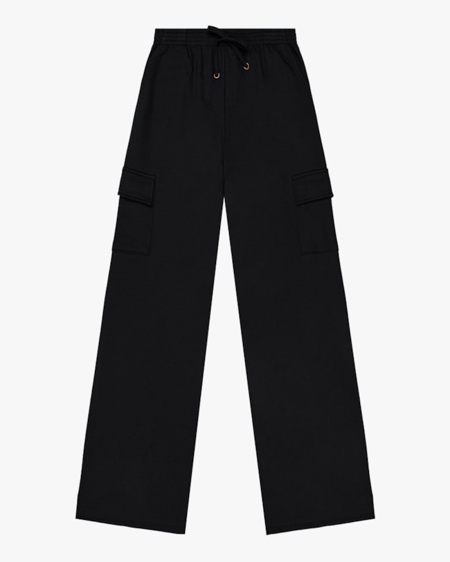 Calça Cargo Feminina em Moletom Cereja Rosa Preto-17b48b17-0cf5-490d-9db3-f523322ac475