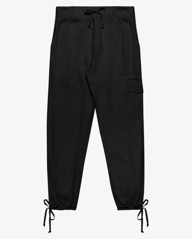 Calça Cargo Juvenil Feminina em Viscose com Amarração – Based – Preto-31f2e8d4-10c2-49fe-bf65-f07076e06181