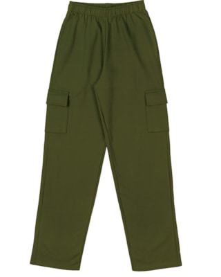 Calça Cargo Juvenil Feminino em Moletom BaseD - Oliveira