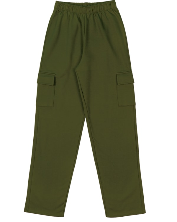 Calça Cargo Juvenil Feminino em Moletom BaseD - Oliveira
