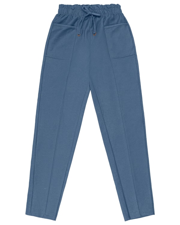 Calça Clochard de Moletinho Sarjado Cereja Rosa