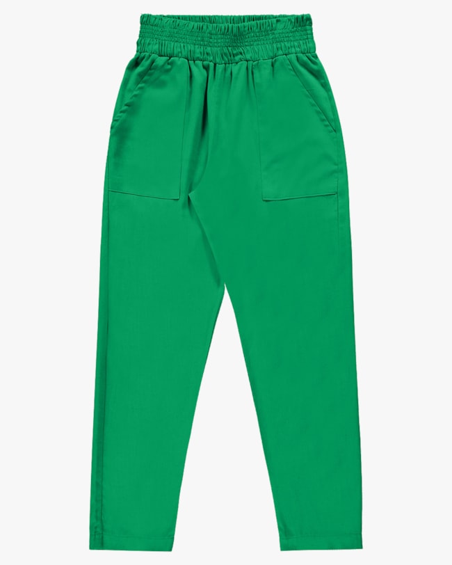 Calça Feminina Cenoura em Viscose Linho - Cereja Rosa - Folha-b8e05d27-c457-4132-b18d-a89046592917