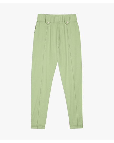 Calça Feminina Cenoura em Viscose Linho - Cereja Rosa - Mint