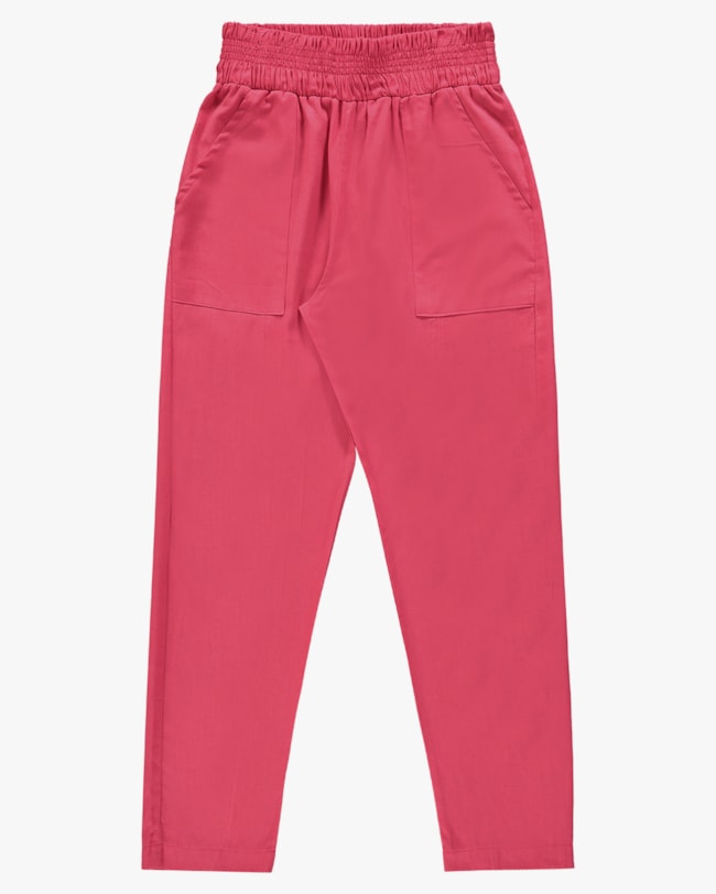 Calça Feminina Cenoura em Viscose Linho - Cereja Rosa - Rosa-2f01ee2f-a0f6-4468-90c6-143b588839c4