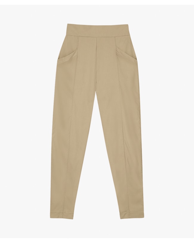 Calça Feminina em Alfaiataria com Bolso - Cereja Rosa - Semente-e3094cb1-ff4b-450d-b5f5-d81d101360f0