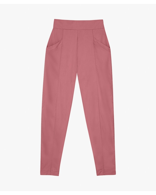 Calça Feminina em Alfaiataria com Bolso - Cereja Rosa - Vegas-bf3b9611-53e9-4b64-a49f-32cbedc97790