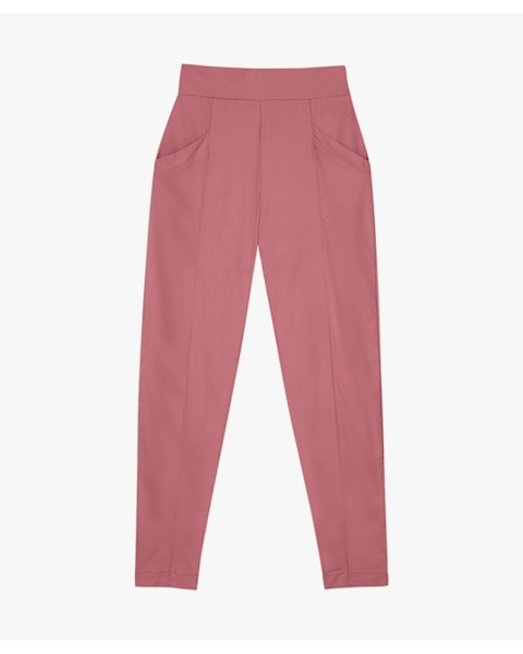 Calça Feminina em Alfaiataria com Bolso - Cereja Rosa - Vegas