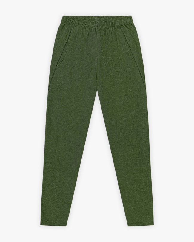 Calça Feminina em Moletom Jeans com Bolso - Cereja Rosa - Militar-2bc9e1db-f251-4427-a578-35276b8aa0dd
