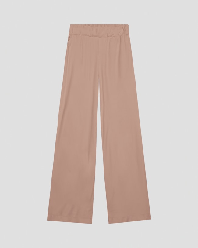 Calça Feminina em Viscose com Bolso  Cereja Rosa Marrom-52f8d74d-90c4-4a3a-9dfc-9f1a8065ab22