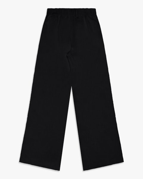 Calça Feminina em Viscose com Bolso - Cereja Rosa - Preto
