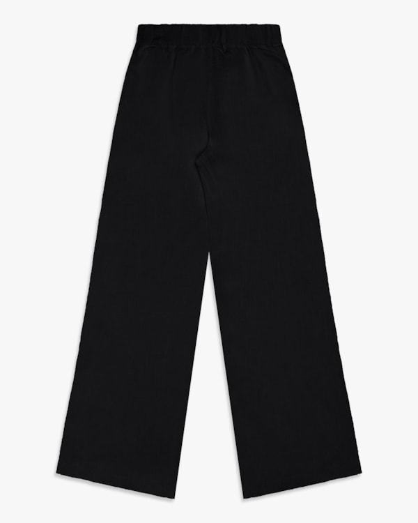 Calça Feminina em Viscose com Bolso - Cereja Rosa - Preto