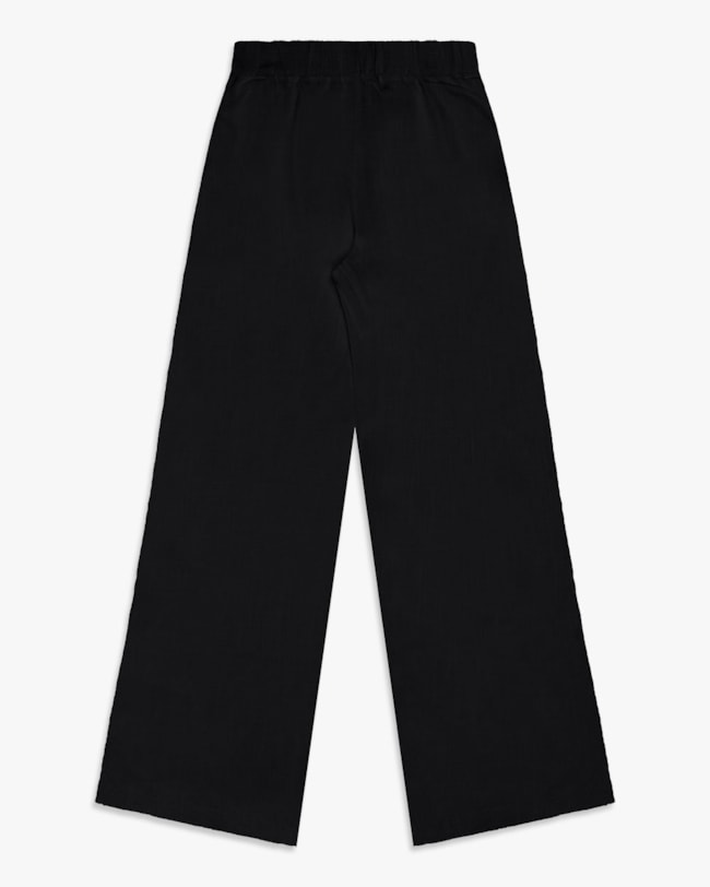 Calça Feminina em Viscose com Bolso - Cereja Rosa - Preto-79f44d81-784e-407a-bd1e-ecf2169440a8