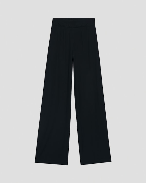 Calça Feminina em Viscose com Bolso  Cereja Rosa  Preto