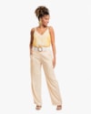 Calça Feminina em Viscose Linho com Bolso - Cereja Rosa - Areia-G-3c8e0b26-fca8-4393-9c89-a55e2f7e7bed