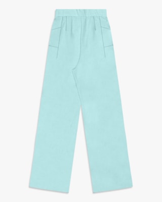 Calça Feminina em Viscose Linho com Bolso - Cereja Rosa - Soft-G