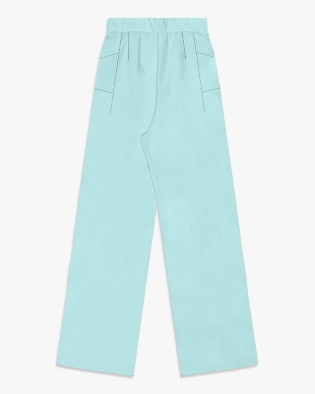 Calça Feminina em Viscose Linho com Bolso - Cereja Rosa - Soft-G-7b4ab436-8c7b-4422-b2c0-094982651f1c