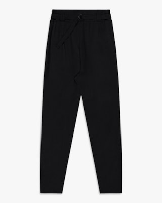 Calça Feminina em Viscose Linho com Cinto - Cereja Rosa - Preto-GG