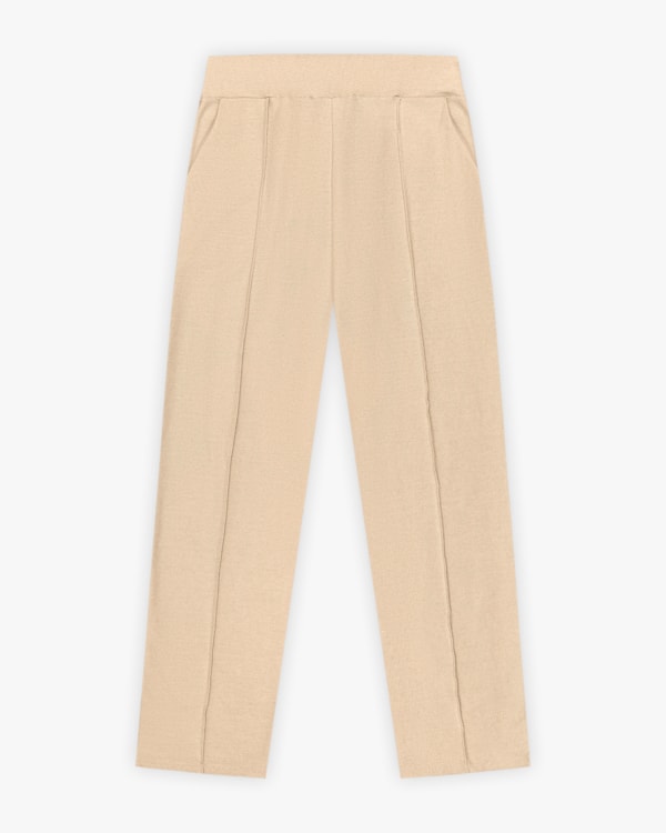 Calça Feminina Moletinho Sarjado com Bolsos - Cereja Rosa - Deserto