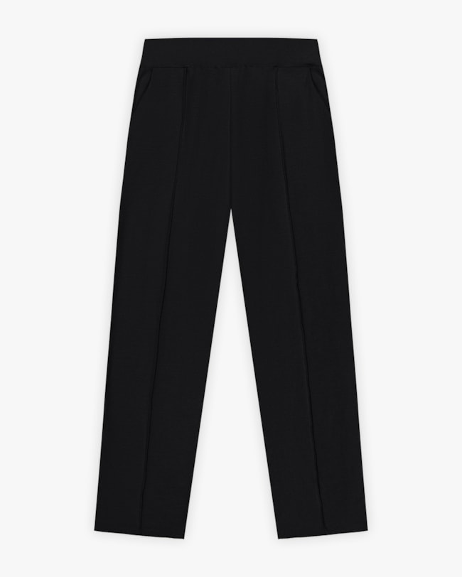 Calça Feminina Moletinho Sarjado com Bolsos - Cereja Rosa - Preto-c8e3a7bf-9192-4d90-8b76-cf3300b6d25a