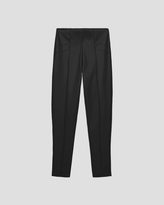 Calça Feminina Montaria em Neocouro com Elastano - Cereja Rosa - Preto-dd281224-3d11-4ba7-a886-9747b5d8f2cc