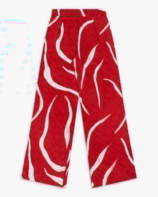 Calça Feminina Pantalona em Viscose Estampada - Cereja Rosa- Passione-G