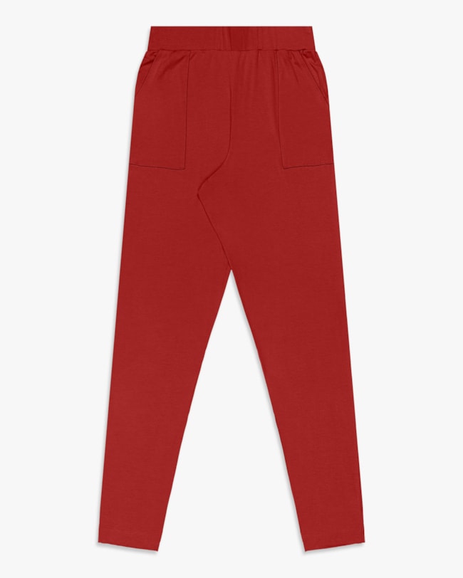 Calça Feminina Plus Size em Malha Crepe - Cereja Rosa - Sienna-f6b7c2a9-9842-44cb-8f32-262da9f62bb0