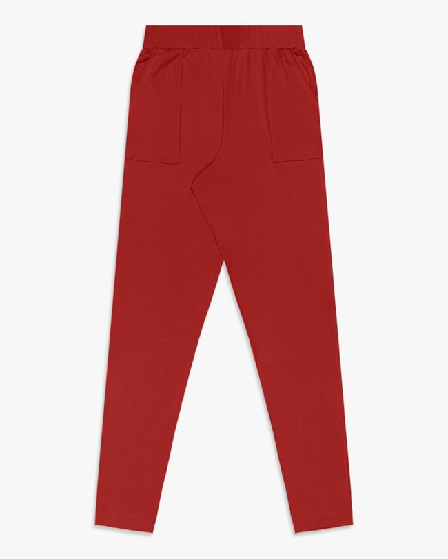 Calça Feminina Plus Size em Malha Crepe - Cereja Rosa - Sienna-a29030af-f837-48f5-b4ba-672b01792cef