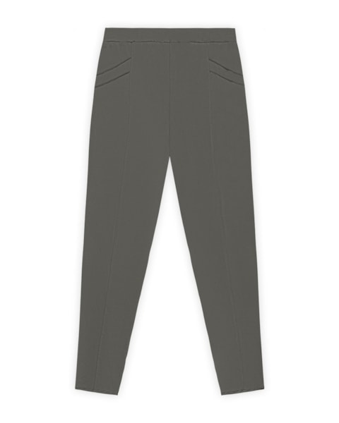 Calça Feminina Plus Size em Malha Felpada - Cereja Rosa - Dark Gray