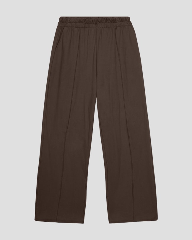 Calça Feminina Plus Size em Moletinho com Bolso - Cereja Rosa - Marrom-2bdea155-daa1-4112-8a09-987fa5f4d94b