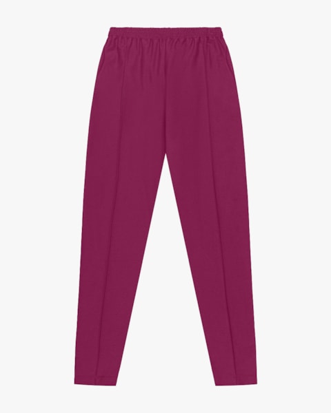 Calça Feminina Plus Size em Moletinho Sarjado - Cereja Rosa - Marsala