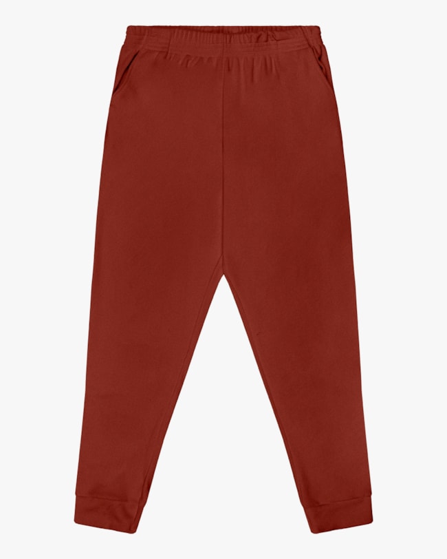 Calça Feminina Plus Size em Pelo Aveludado Cereja Rosa Ferrugem-91b83a11-0a7d-4d3b-884d-54873a7a6e46