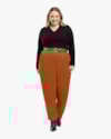 Calça Feminina Plus Size em  Tecido Viscose com Bolso - Cereja Rosa - Terracota-1c5bdc81-241b-41b3-a654-d304ad5987f1