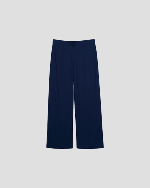 Calça Feminina Plus Size em Viscose com Bolso Cereja Rosa Azul