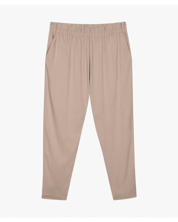 Calça Feminina Plus Size em Viscose com Bolso - Cereja Rosa - Carvalho